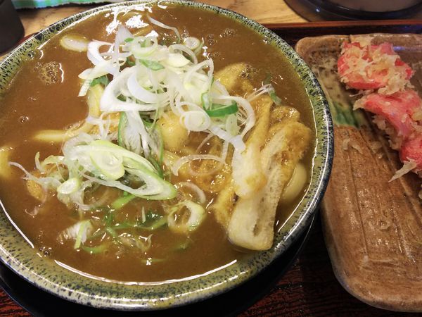 「カレー￥590＋紅生姜天￥100」@いわしやの写真