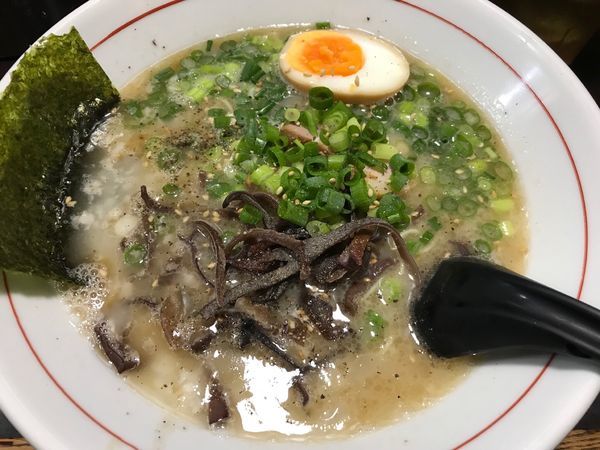 「ここだけ豚骨 730円 硬め」@江東橋二丁目 ここだけらー麺 第三章の写真