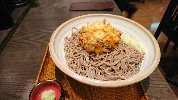 「冷やしかき揚げ天そば」@おらが蕎麦 京都アバンティ店の写真