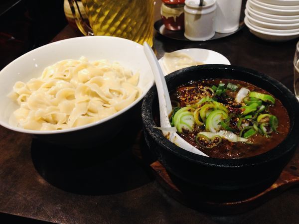 「石焼麻婆つけ刀削麺」@中国家庭菜 湧の台所の写真