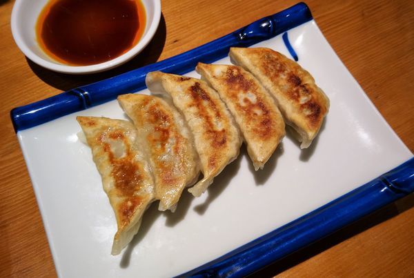 「餃子(5個)　350円」@ラーメン 福屋の写真