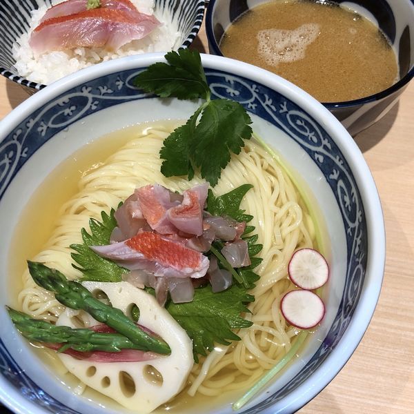 「【数量限定】金目鯛つけ麺（キンメごはん付）」@寿製麺 よしかわ 西台駅前店の写真