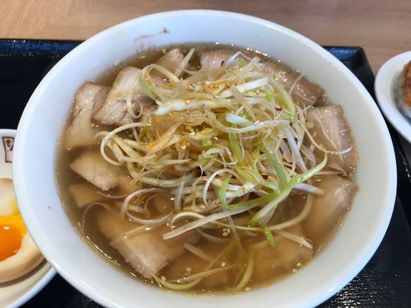 「チャーシュー麺(辛ネギトッピング)」@喜多方ラーメン坂内 取手店の写真