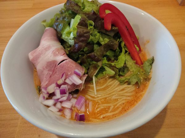 「【限定】ベジ・トマトらーめん ￥750」@らーめん コッコの写真