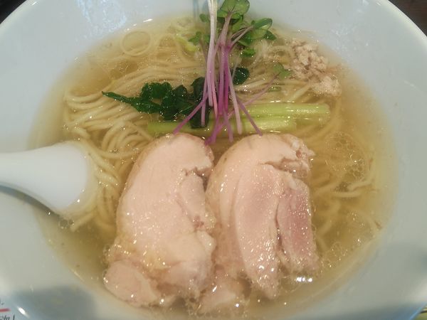 「塩生姜らー麺¥850」@塩生姜らー麺専門店MANNISHの写真