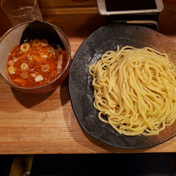 「辛味つけ麺中盛」@つけ麺屋 やすべえ 赤坂店の写真