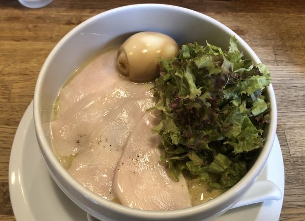 「鷄白湯らーめん 塩 大盛」@麺屋時茂の写真