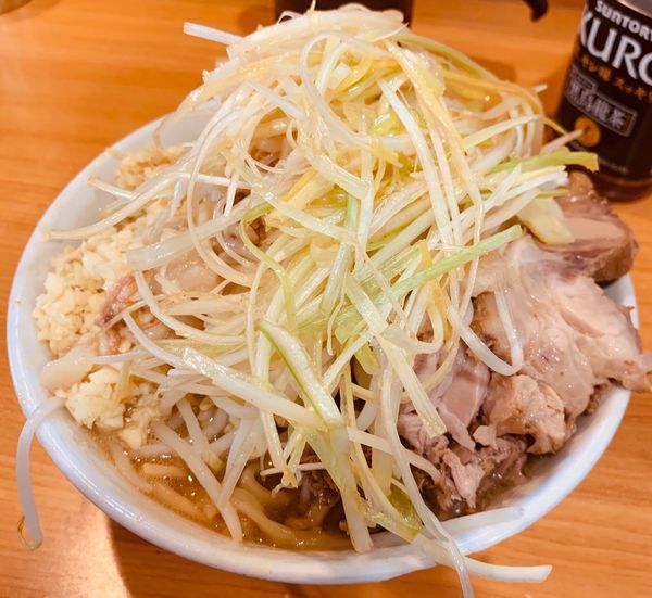 「小ラーメン+ネギ+しょうが」@ラーメン二郎 八王子野猿街道店2の写真