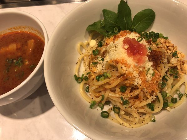 「つけ麺ペペロッソ850円」@ajito ism shinjuku baseの写真