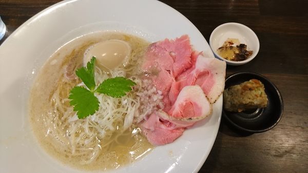 「味たま貝だし塩、替え玉」@NOODLE MEISTER 源九 GENKの写真