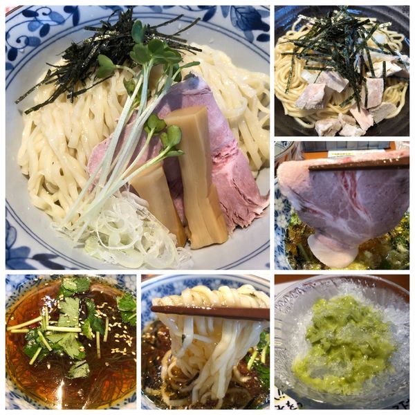 「【限定】元祖山葵カキ氷割付き  和風淡麗つけ麺 900円」@㐂九八 ～garage～の写真