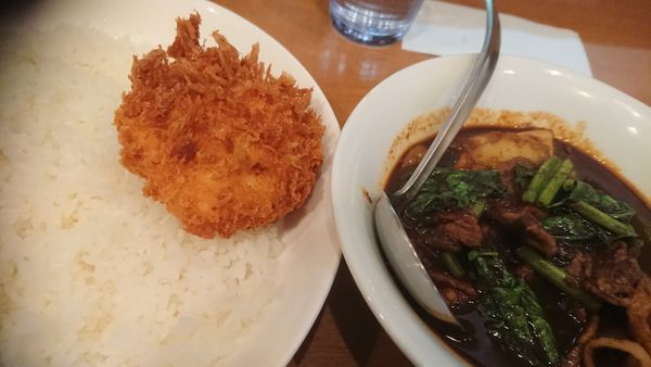 「豚とほうれん草（カニクリームコロッケ付き）」@ジンコックの写真