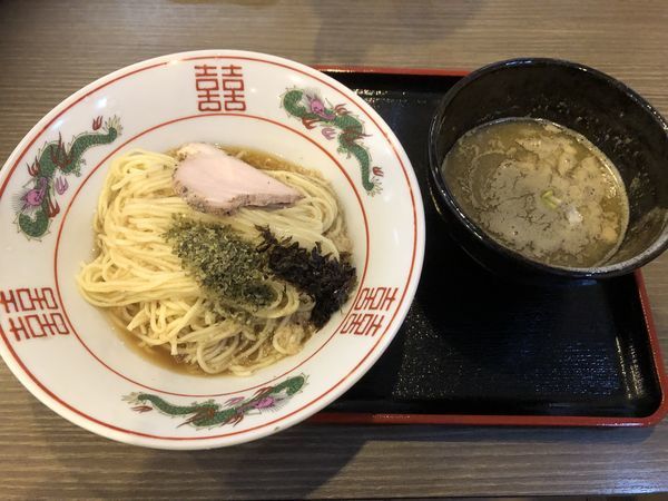 「【ぬるぬる】長芋昆布水の煮干しつけ麺」@麺処 いぐさの写真
