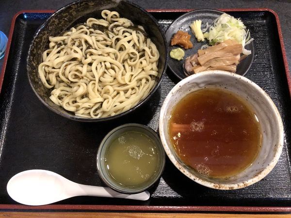 「【ぬるぬる】ぎばさつけ麺 太麺」@秋田ラーメン はまの写真