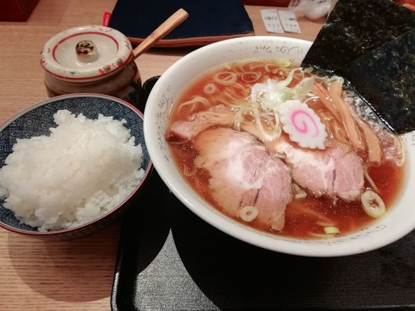 「中華そば+ライス」@中華そば 勝本の写真