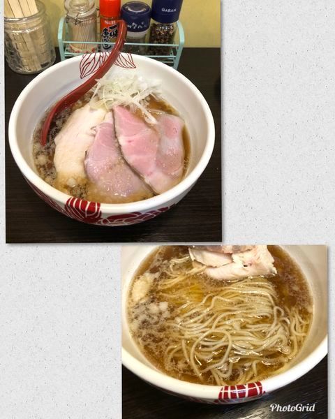 「限定・比内地鶏と焼きアゴの背脂そば (醤油で）」@麺処 あす花の写真