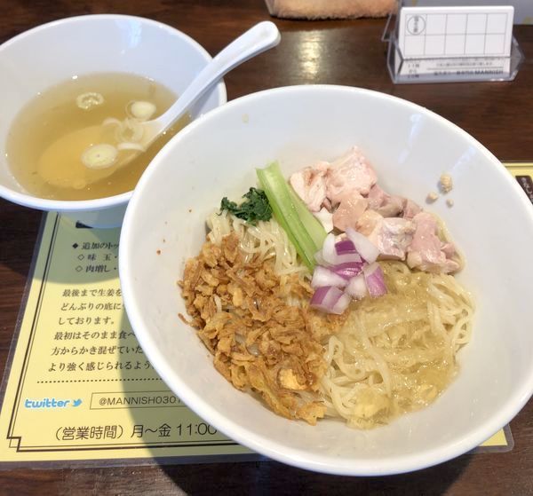 「5/25限定・塩生姜の冷やし油そば ¥1000」@塩生姜らー麺専門店MANNISHの写真