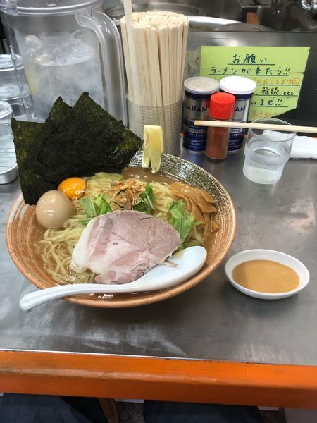 「真河豚出汁の冷やしまぜそば大盛り＋ウニと白子ソース」@覆麺 智の写真