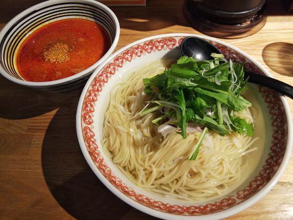 「坦々つけ麺　～レモン水仕立て～　（大盛り：サービス券）」@麺肴 ひづきの写真