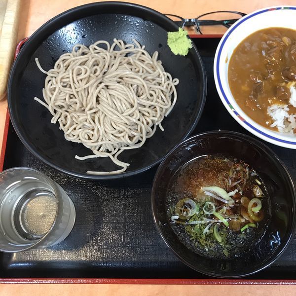 「ピリ辛 海苔つけ蕎麦」@清流そば 立川駅5・6番線の写真