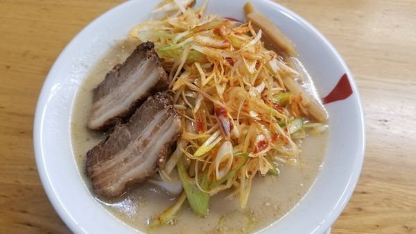 「辛ねぎラーメン　豚骨」@喜多方ラーメン 風の写真