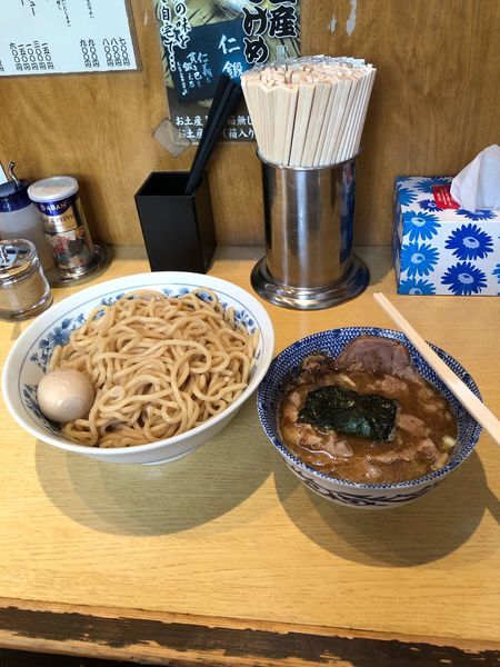 「あつつけ麺半チャーシュー・大盛・味玉」@くり山の写真
