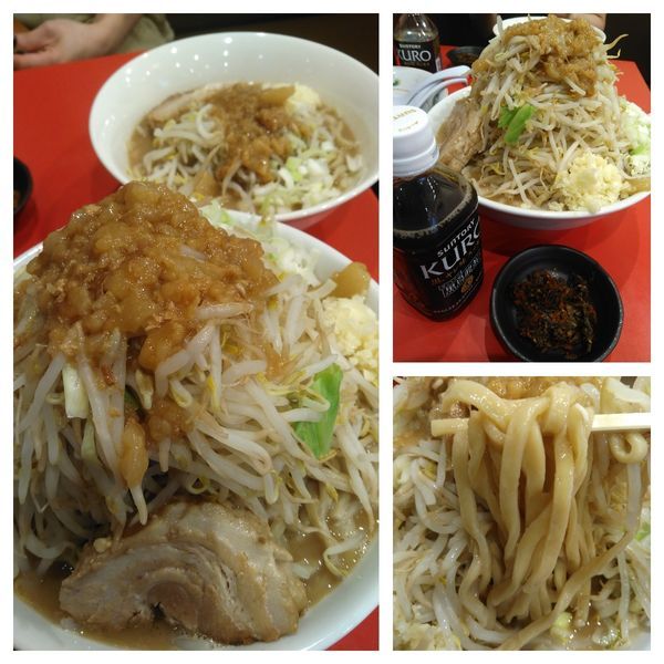 「ラーメン大（全増し）＋麺増し＋麺増し」@豚ゆうの写真