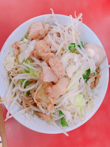 「汁なし 豚 全部」@ラーメン二郎 環七一之江店の写真