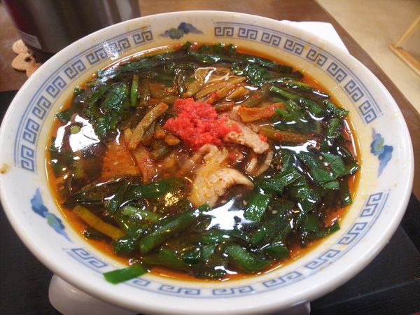 「満州にらラーメン600円」@さかえや本店の写真