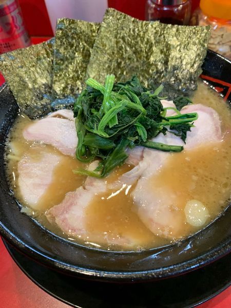 「チャーシューメン890円、玉子丼小120円、餃子250円。」@家系ラーメン王道 王道之印の写真
