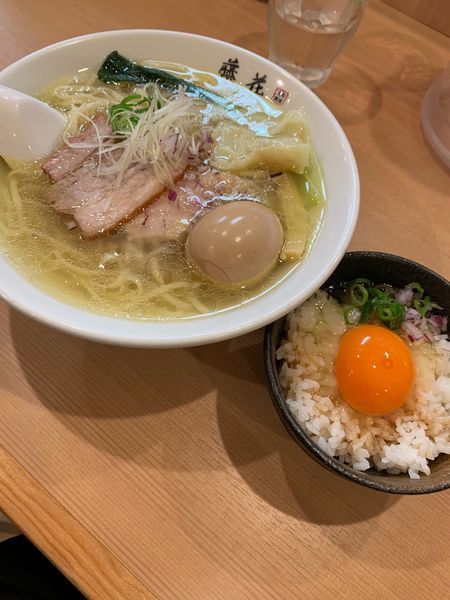 「特製らぁめん塩980円、極卵かけご飯220円。」@支那蕎麦屋 藤花の写真