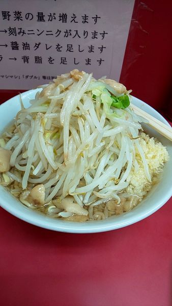 「ラーメン少なめ➕ヤサイ➕ニンニク➕油」@ラーメン二郎 小岩店の写真
