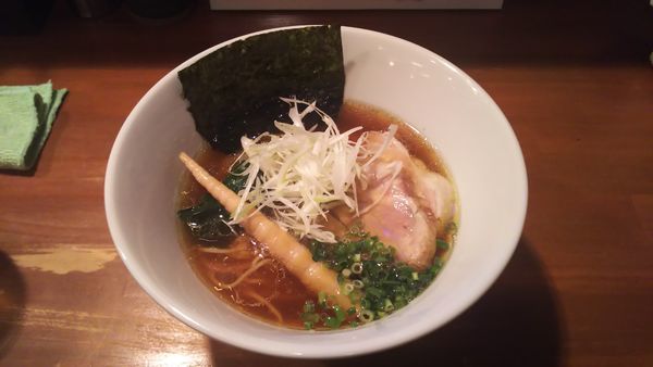 「醤油らーめん750円+和え玉200円」@味香房 海居人の写真