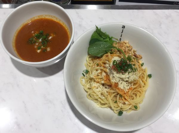 「つけ麺ペペロッソ850円」@ajito ism shinjuku baseの写真