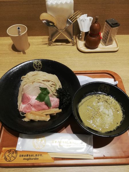 「【よしかわ】濃厚牡蠣つけそば　980円」@むぎくらべの写真