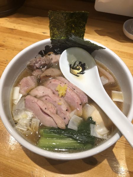 「特製鴨中華そば（醤油）＋満鶏丼」@満鶏軒の写真