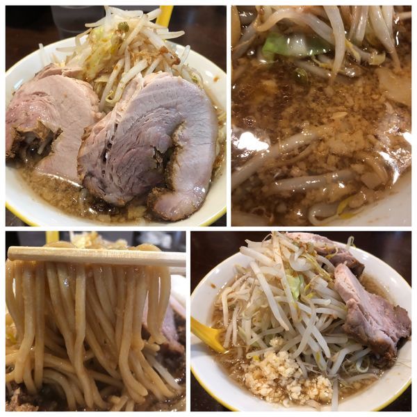 「ラーメン 小（200g）ブタ2枚 850円 ヤサイニンニク」@ラーメン イエロー 新宿御苑前店の写真