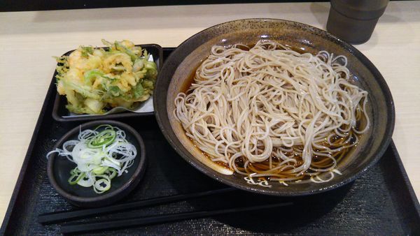 「赤海老白海老のかきあげそば  麺大盛（クーポン）」@ゆで太郎 谷田部店の写真