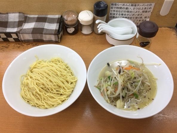 「鶏塩つけタンメン（大）」@富白 御徒町本店の写真