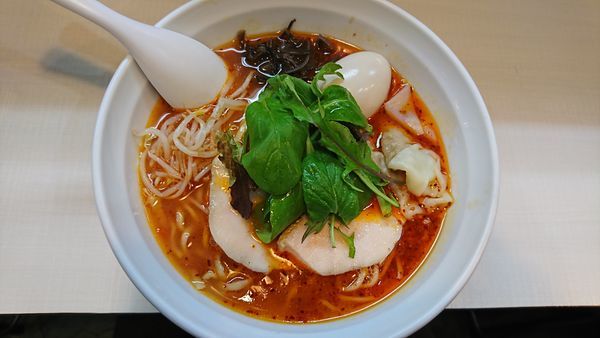 「限定 トマト酸辣湯麺 味玉トッピング」@桜台らぁ麺 美志満の写真