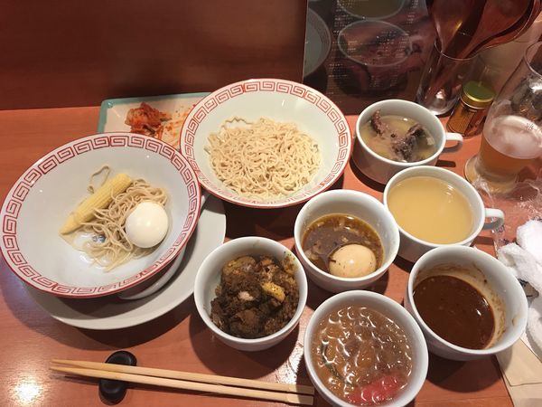 「2種の麺と5種のつけ汁＋チキンビリヤニ」@食堂酒場 Graciaの写真