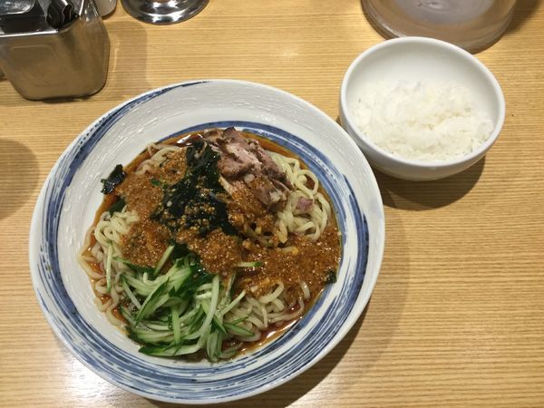 「冷し担々麺+サービスライス(¥850)」@排骨担々 五ノ井の写真