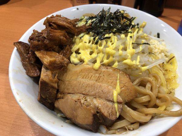 「油そば 780円」@らーめん忍者の写真