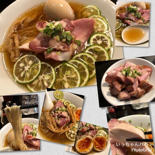 「限定）酢橘の冷やし煮干しらぁめん900円 味玉100円他」@KaneKitchen Noodlesの写真