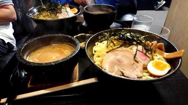 「石焼つけ麺　橙（味噌）大盛り（通常は800円）」@ら〜麺の創造 つけ麺岡崎の写真