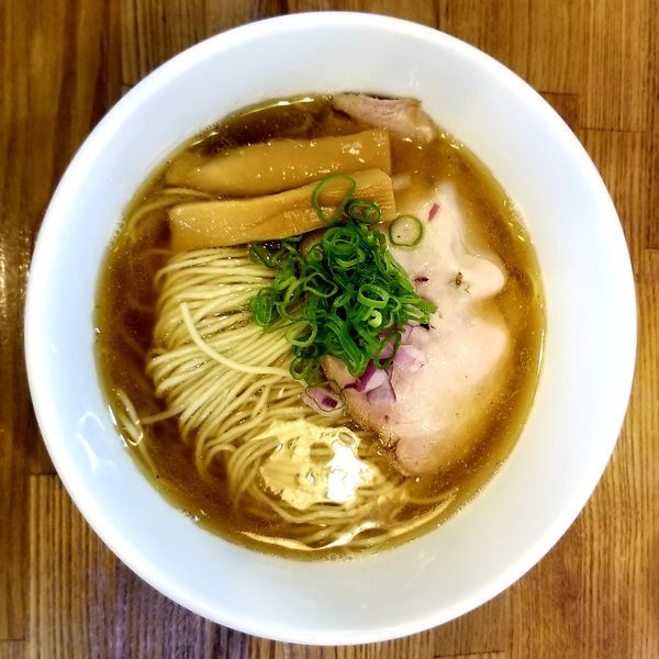 「煮干しそば(大盛)900円+すだちご飯」@中華蕎麦 さい藤の写真