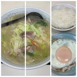 タンメン＋目玉焼きセット