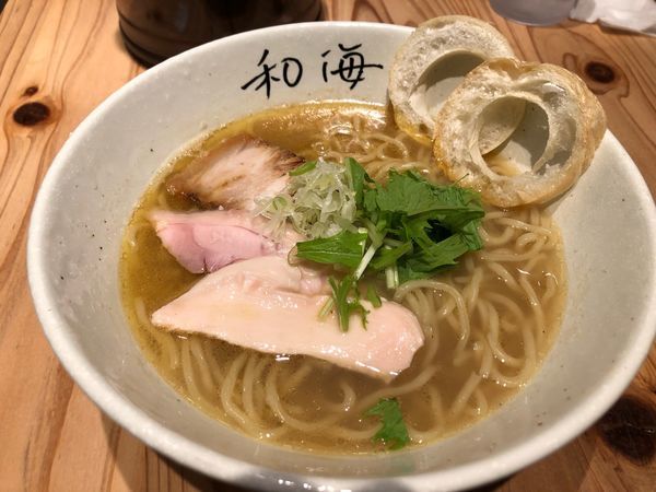 「塩らーめん」@らーめん専門 和海 なんば店の写真