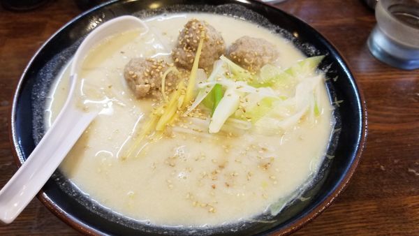 「6月限定　ごまみそ豆乳鍋麺」@らあめん 寸八 総本店の写真