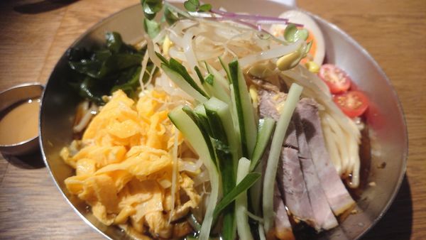 「冷やし中華（限定）＋大盛り」@中華そば 二階堂の写真